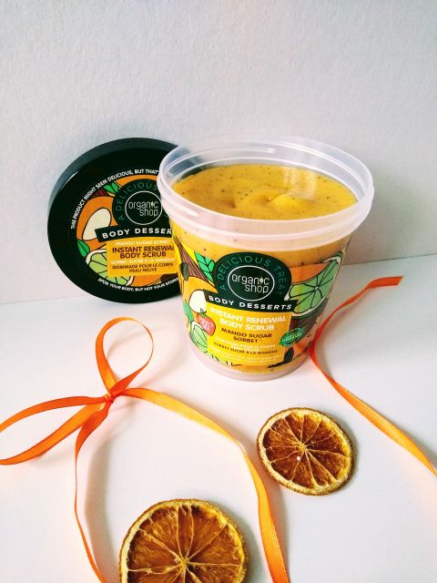 Organic Shop Body Desserts, Scrub do ciała, Mango Sugar Sorbet