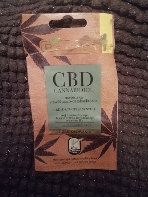 Bielenda CBD, Cannabidiol, Maseczka do twarzy, Nawilżająco-detoksykująca