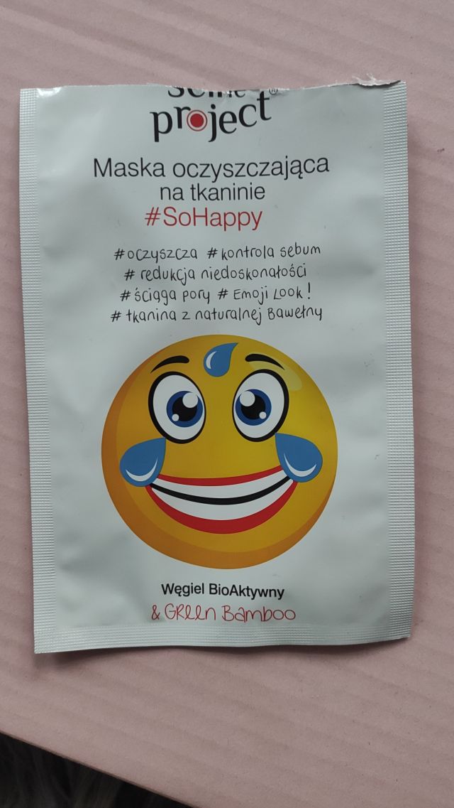 Selfie Project Maska do twarzy na tkaninie, Oczyszczająca, #SoHappy