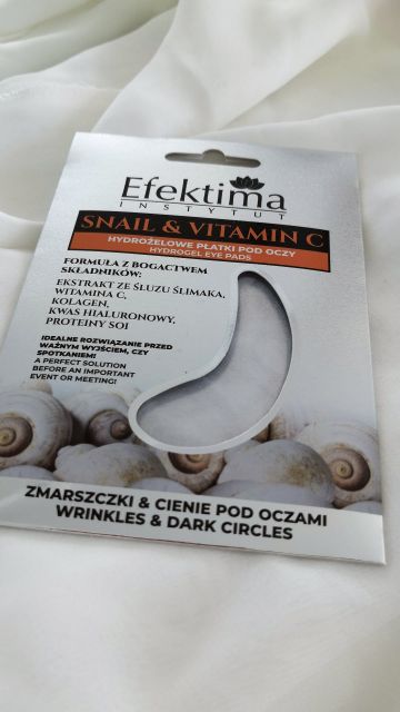Efektima Snail & Vitamin C, Płatki pod oczy, Hydrożelowe, Zmarszczki & Cienie pod oczami