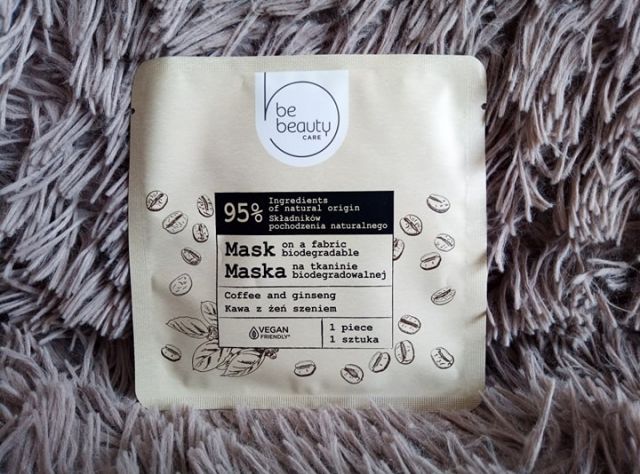 BeBeauty Care, Maska do twarzy w płacie, Energetyzująca, Kawa i żeń szeń
