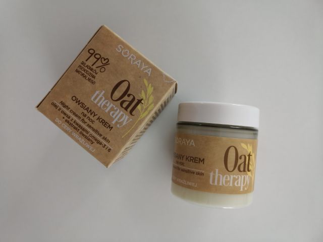Soraya Oat Therapy, Krem do twarzy, Owsiany, Na noc, Skóra wrażliwa 
