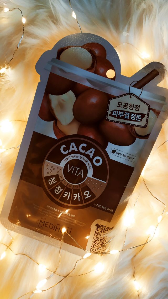Mediheal Cacao Vita, Maska do twarzy w płacie, Oczyszczająca, Kakao