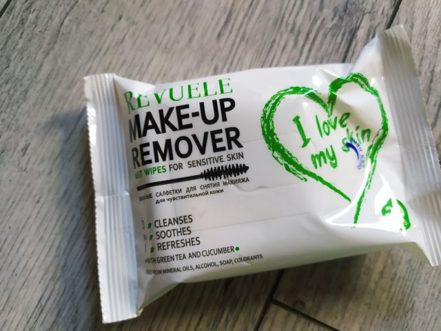 Revuele I Love My Skin, Chusteczki do demakijażu, Zielona herbata i ogórek