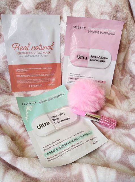 GLAMFOX Maska do twarzy w płacie,