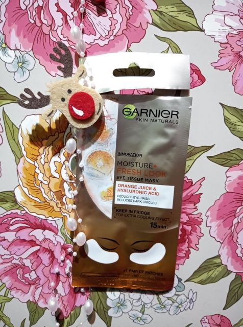 Garnier Skin Naturals, Maska pod oczy w płatkach, Moisture + Fresh Look, Sok pomarańczowy i kwas hialuronowy