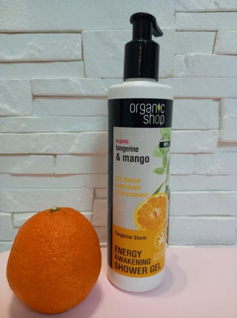 Organic Shop Żel pod prysznic, Energetyzujący, Mandarynka i mango