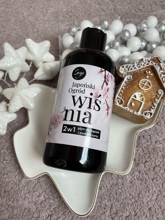 Seyo Płyn do kąpieli i pod prysznic, 2w1, Japoński ogród, Wiśnia 