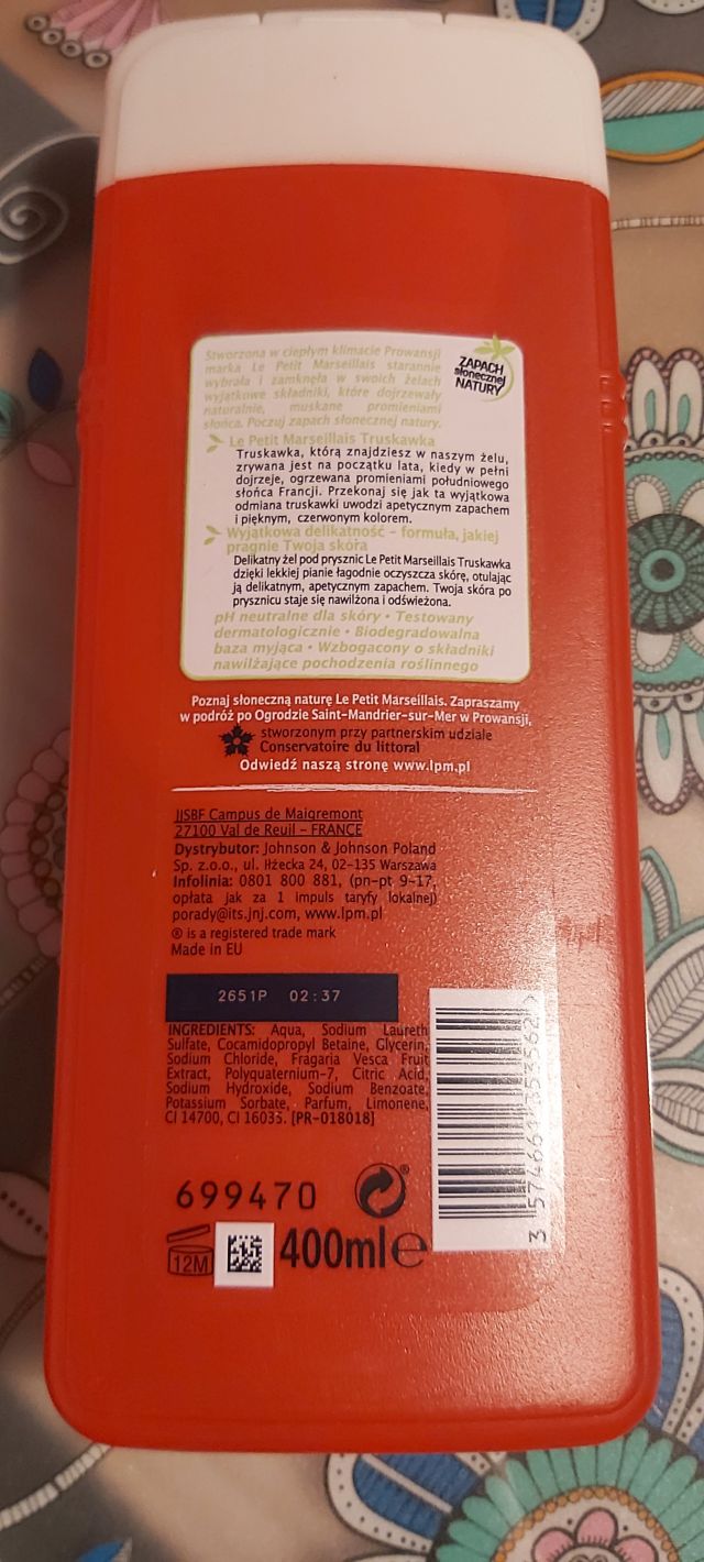 Truskawkowy żel pod prysznic 