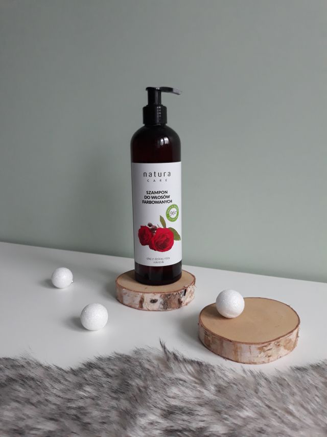 Natura Care Szampon do włosów, Włosy farbowane, Olej z dzikiej róży, Rokitnik