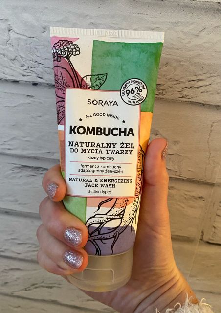 Soraya naturalny żel do mycia twarzy kombucha 