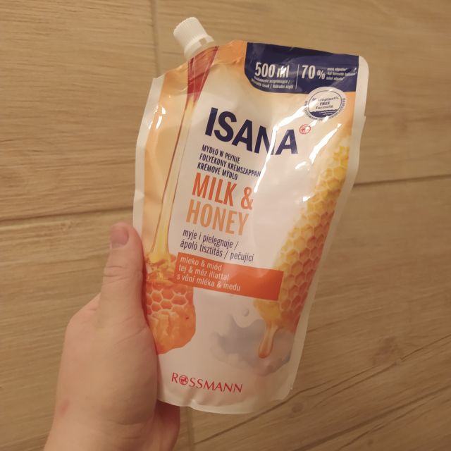 Isana Mydło do rąk w płynie, Mleko i miód