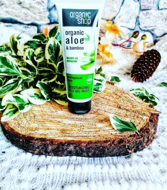 Organic Shop Maska do twarzy, Żelowa, Aloes i bambus