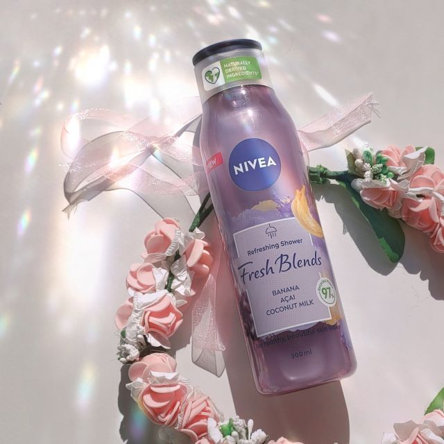 Nivea Fresh Blends, Żel pod prysznic, Banan, Jagody acai, Mleczko kokosowe