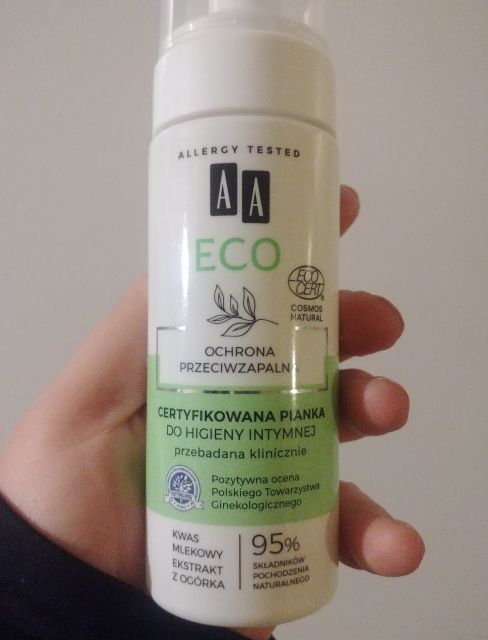 AA Eco, Pianka do higieny intymnej, Certyfikowana, Ochrona przeciwzapalna