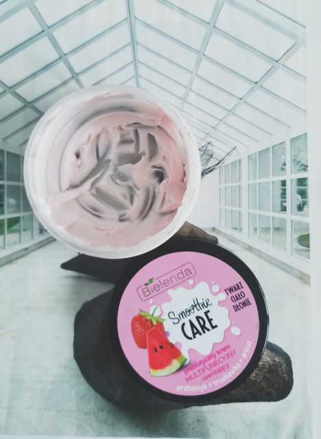 Bielenda Smoothie Care, Krem multifunkcyjny, Prebiotyczny, Nawilżający, Prebiotyk + truskawka + arbuz