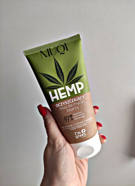 NIUQI Hemp, Mus do mycia twarzy, Oczyszczający