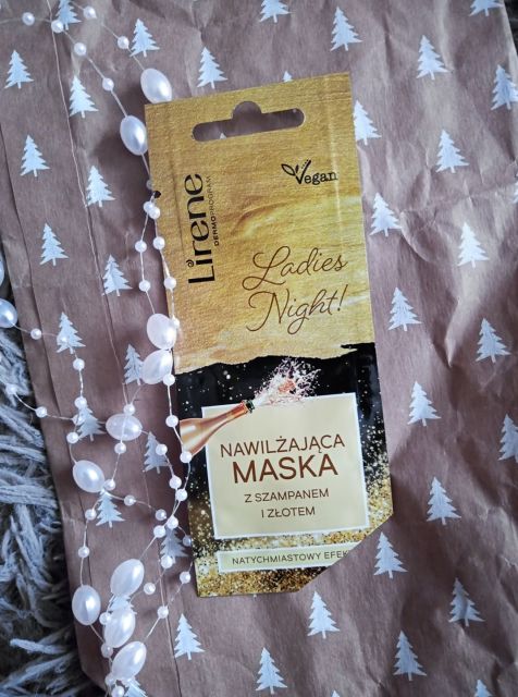 Lirene Maska do twarzy, Nawilżająca, Z szampanem i złotem, Ladies Night!