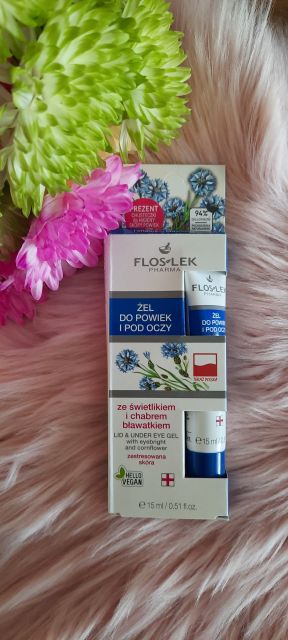 FlosLek Żel do powiek i pod oczy, Ze świetlikiem i chabrem bławatkiem, Zestresowana skóra