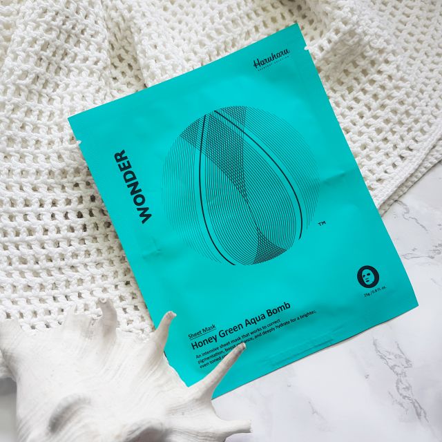 Haruharu Maska do twarzy w płacie, Wonder, Honey Green Aqua Bomb