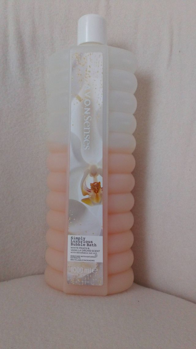 Avon Bubble Bath, płyn do kąpieli , Biała brzoskwinia ,wanilia i orchidea