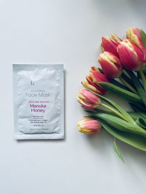 Lanocrème Maska do twarzy w płacie, With New Zelland Manuka Honey, Soothing Face Mask