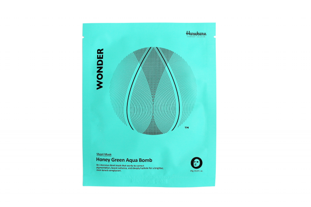 Haruharu Maska do twarzy w płacie, Wonder, Honey Green Aqua Bomb