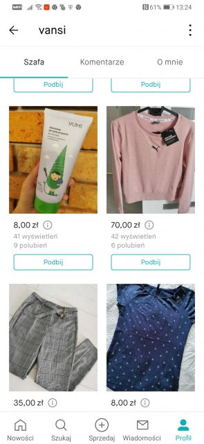 Pokaż swój profil na Vinted
