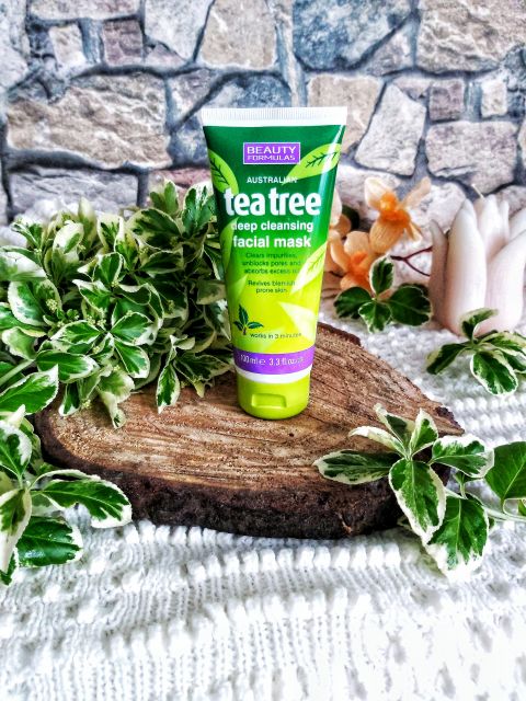 Beauty Formulas Maska do twarzy, Glinkowa, Głęboko oczyszczająca, Tea Tree
