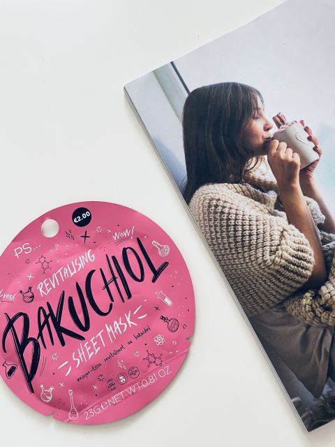 PS... Maseczka do twarzy w płacie, Revitalising Bakuchiol Sheet Mask