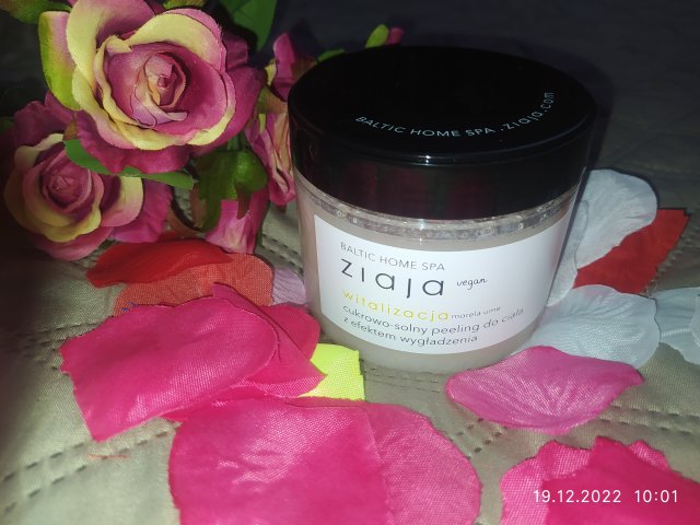 Ziaja Baltic Home Spa, Witalizacja, Peeling do ciała, Cukrowo-solny, Z efektem wygładzenia, Morela ume
