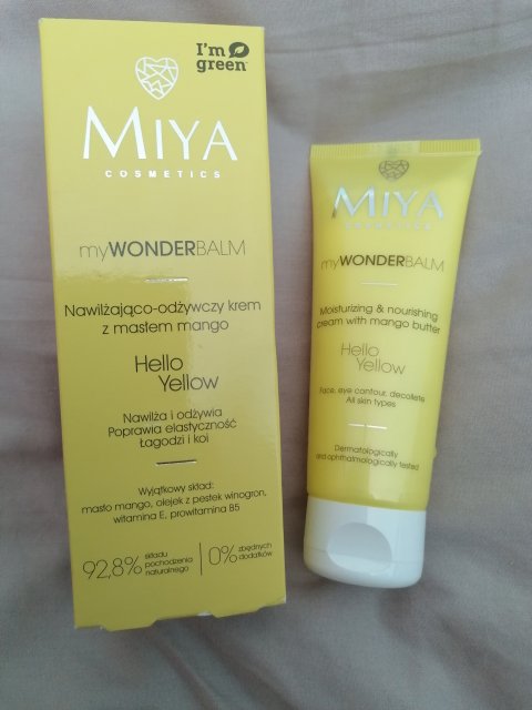Miya Cosmetics myWONDERbalm, Hello Yellow nawilżająco-odżywczy krem z masłem mango