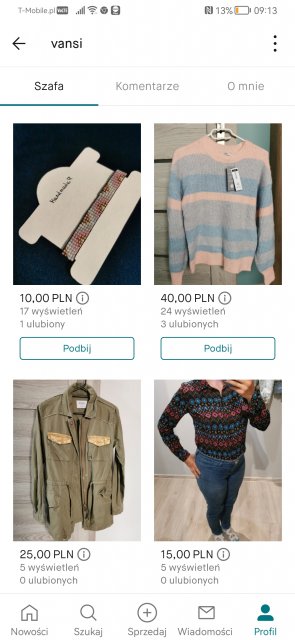 Pokaż swój profil na Vinted