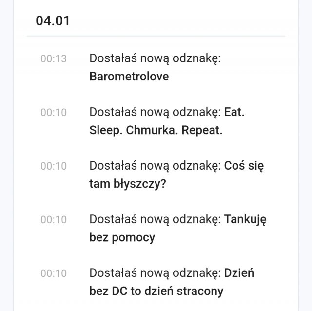 Odznaki DC lista