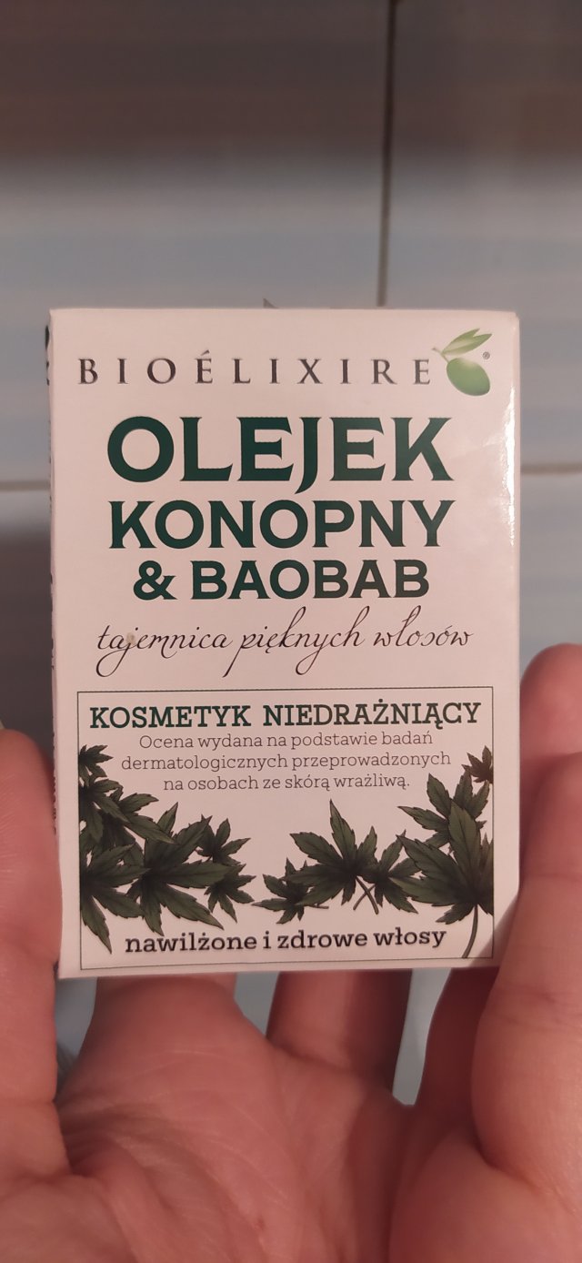 Bioélixire Olejek do włosów, Konopie i Baobab, Nawilżający 
