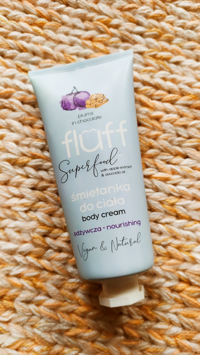 Fluff Superfood, Śmietanka do ciała, Odżywcza, Śliwki w czekoladzie 