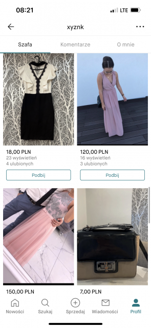 Pokaż swój profil na Vinted