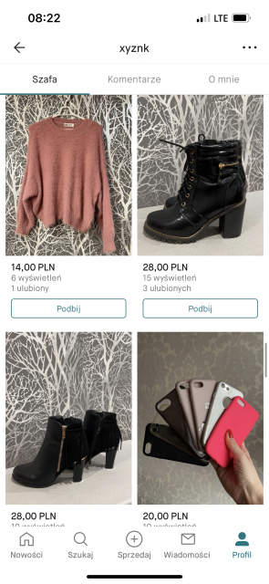 Pokaż swój profil na Vinted