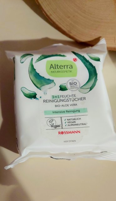 Alterra Chusteczki oczyszczające, Nawilżone, Aloes