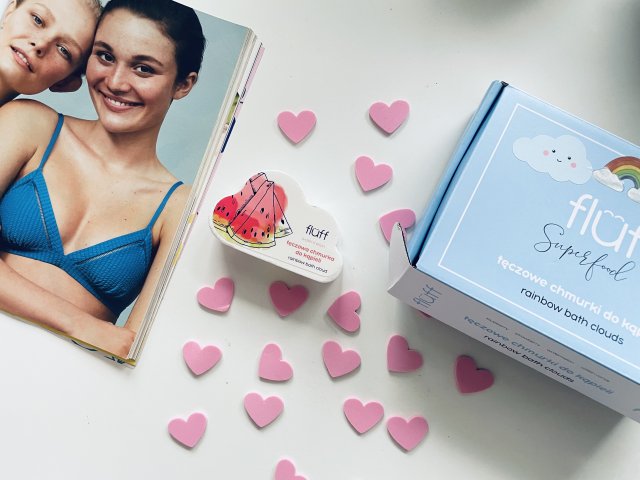 Fluff Superfood, Chmurka do kąpieli, Tęczowa, Watermelon