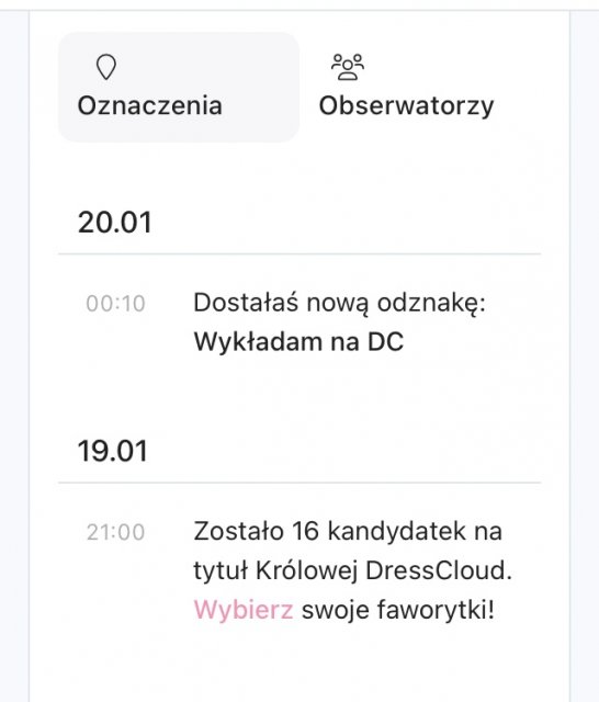 Odznaki DC lista
