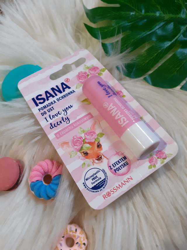 Isana Pomadka ochronna do ust, I love You deerly