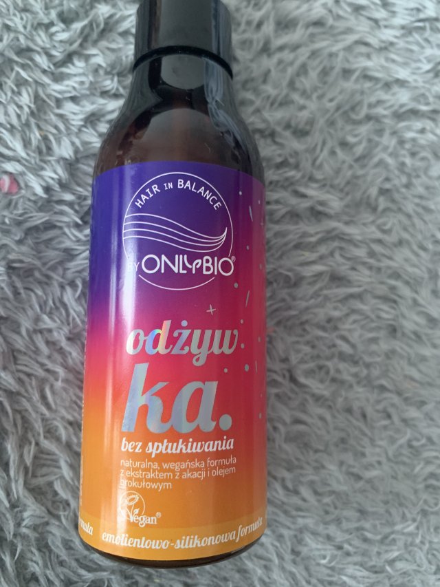 OnlyBio Hair Balance, Odżywka do włosów, Bez spłukiwania, Ekstrakt z akacji i olej brolułowy