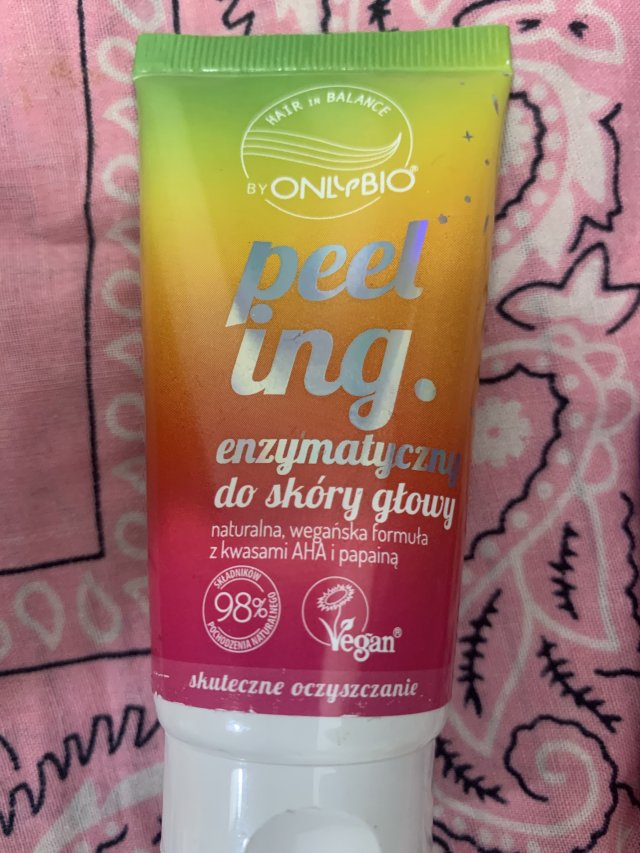 OnlyBio Hair Balance, Peeling enzymatyczny do skóry głowy, Kwasy AHA i papaina