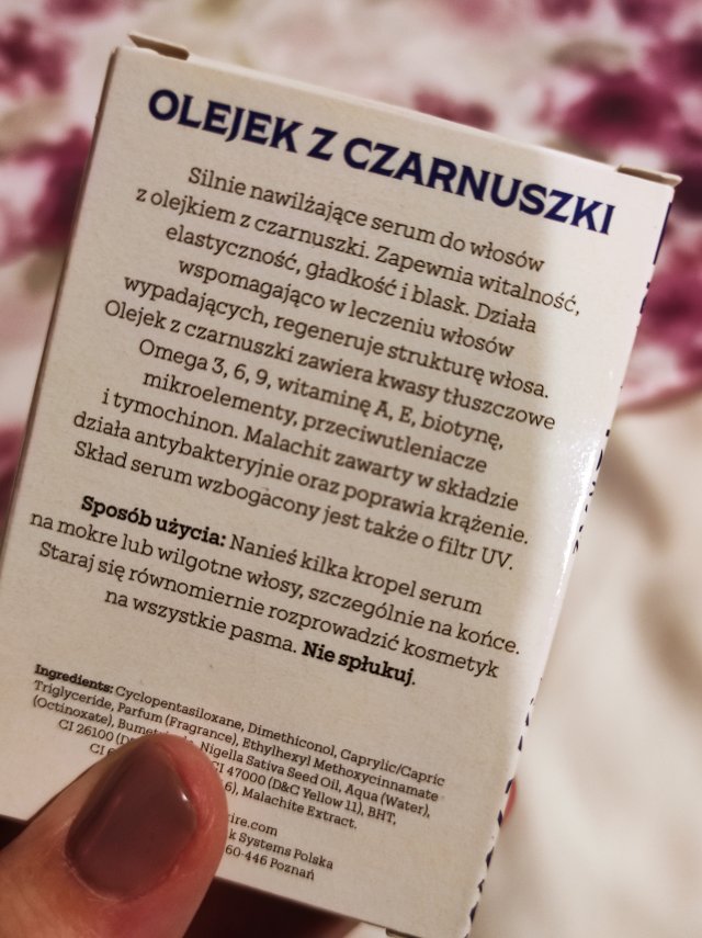 Olejek do włosów z czarnuszki