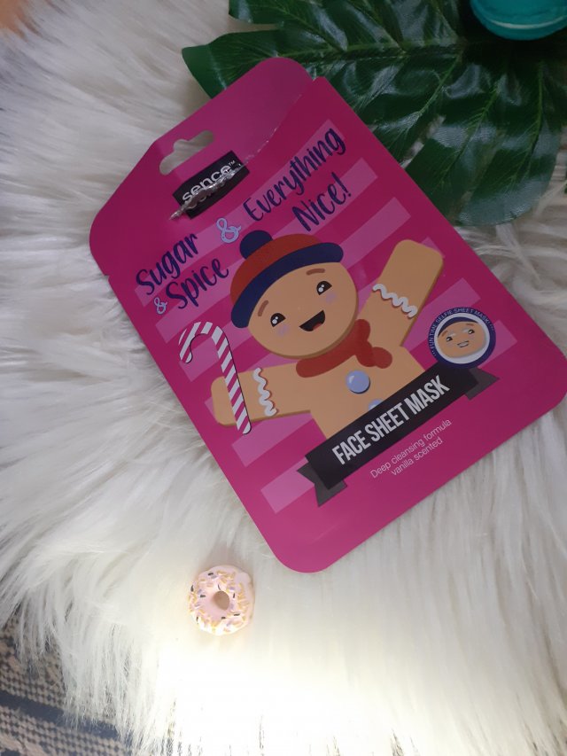 sence beauty Maseczka do twarzy w płacie, Sugar & Spice & Everything Nice!, Pan Ciastek