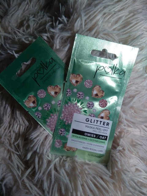 Polka Glitter, Maska do twarzy, Peel-off, Wygładzenie + oczyszczanie, Owies