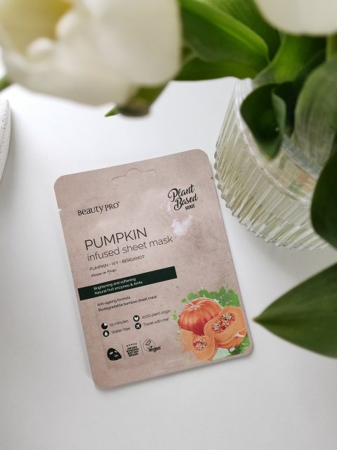 Beauty Pro Maseczka do twarzy w płacie, Pumpkin Infused Sheet Mask