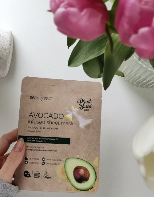 Beauty Pro Maseczka do twarzy w płacie, Avocado Infused Sheet Mask