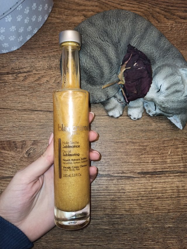 Blancrème Suchy olej do ciała i włosów, Z drobinkami złota